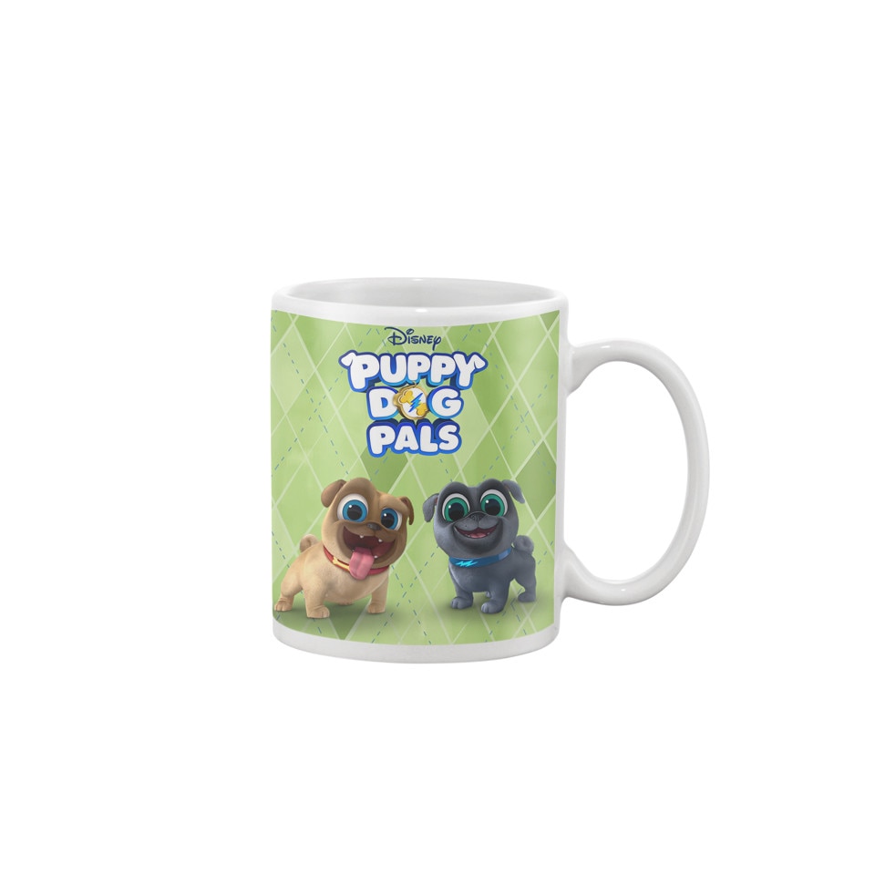 Cana Prietenii Catelusi , alba , ceramica , 330 ml