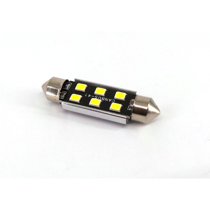 LED крушка motoLEDy, SV8.5, C5W, C10W, C21W, 12V-24V, CANBUS, 220lm, 41 мм