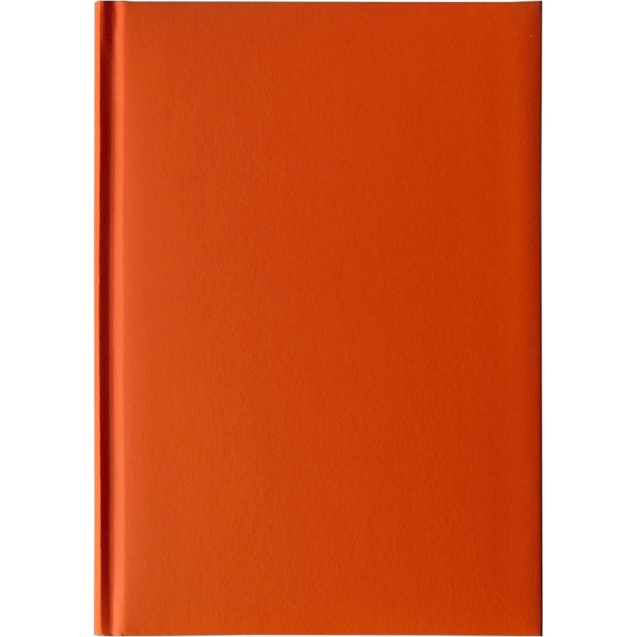Agenda nedatata, A5, hartie offset alb, coperta portocalie