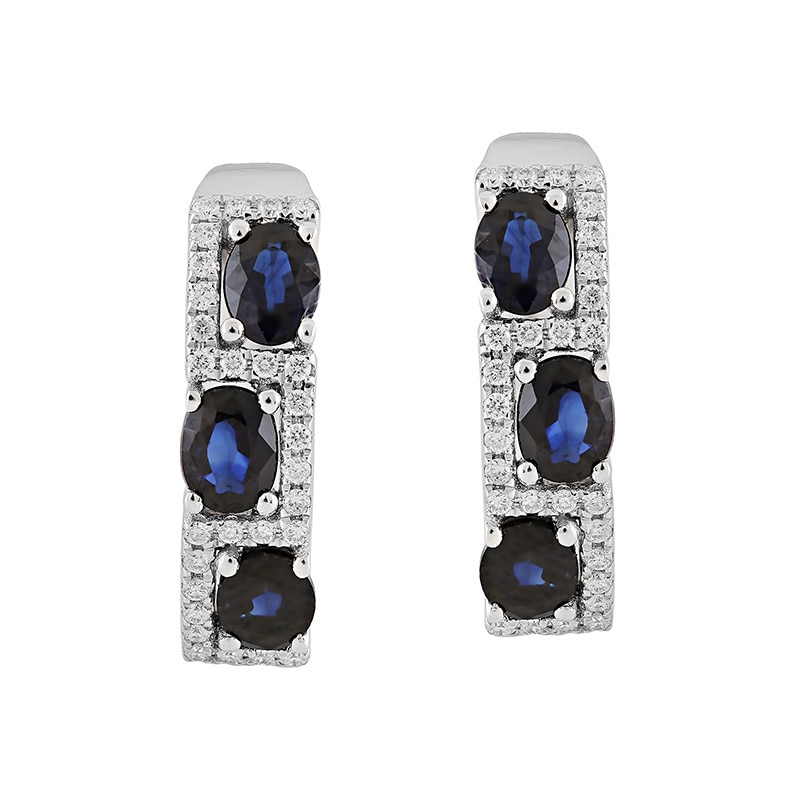 Cercei Deruvo Aur 18k Diamante, Safire E33444-W