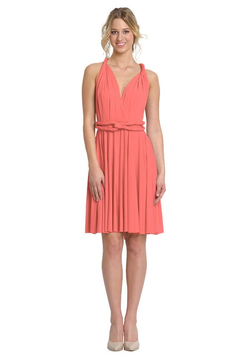 INFINITY, rövid ruha, tüll nélküli, mályva szín, M