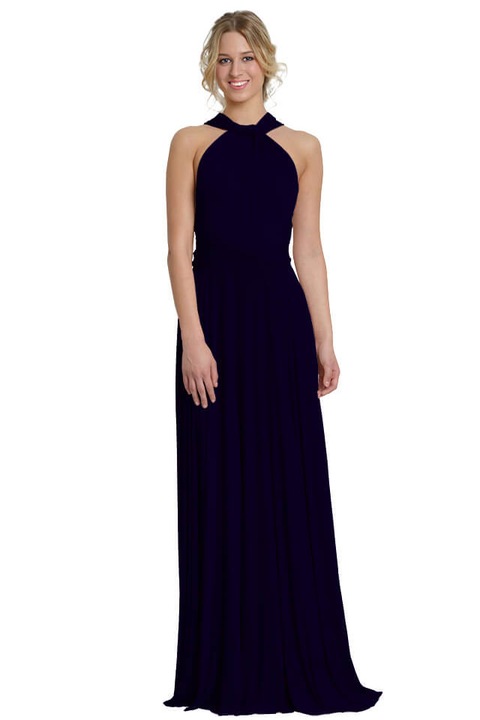 INFINITY, hosszú ruha, tüll nélküli, sötétkék szín, S