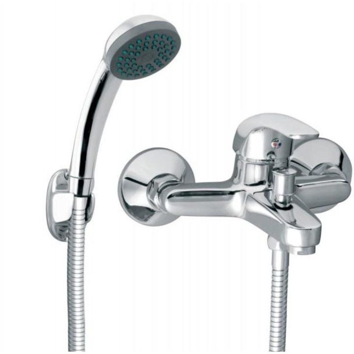 Set cap de dus si baterie cada, Ferro, Argintiu