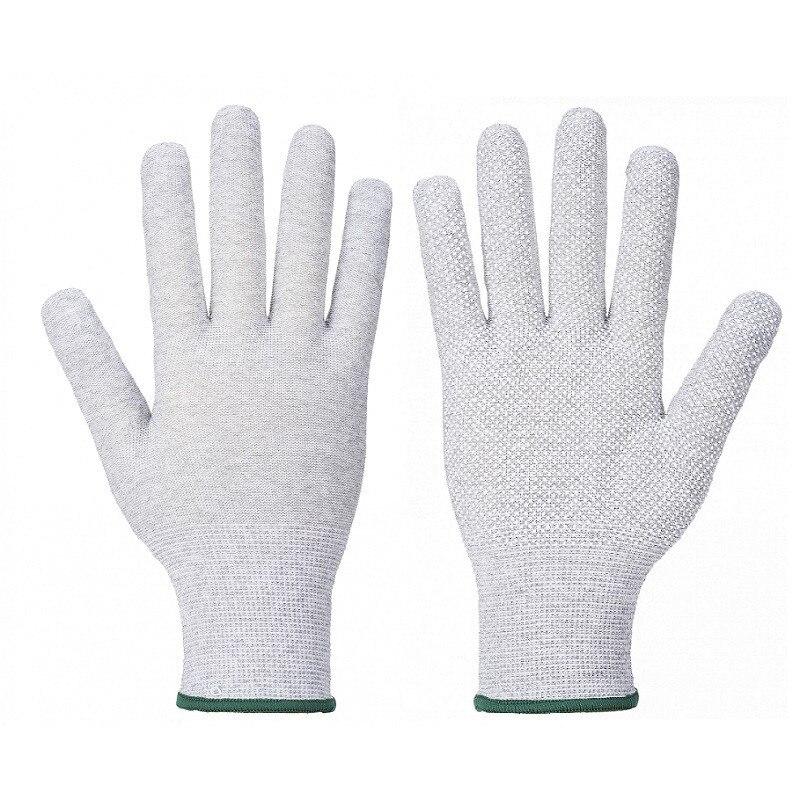 Manusi Antistatice Micro Dot, SafetyZone, Gri, XS