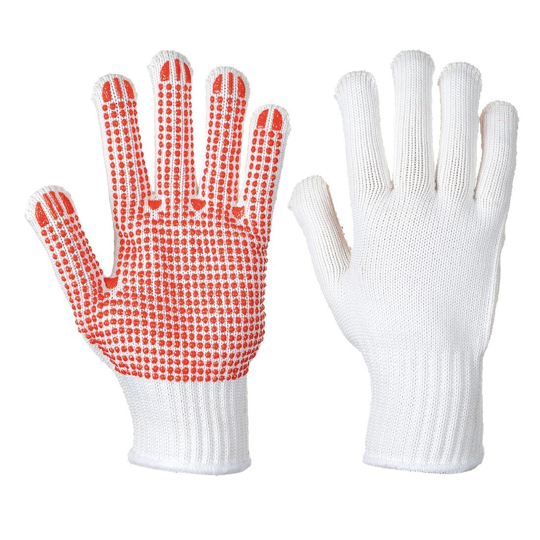 Manusi Heavyweight Polka Dot, SafetyZone, Alb si rosu, XL