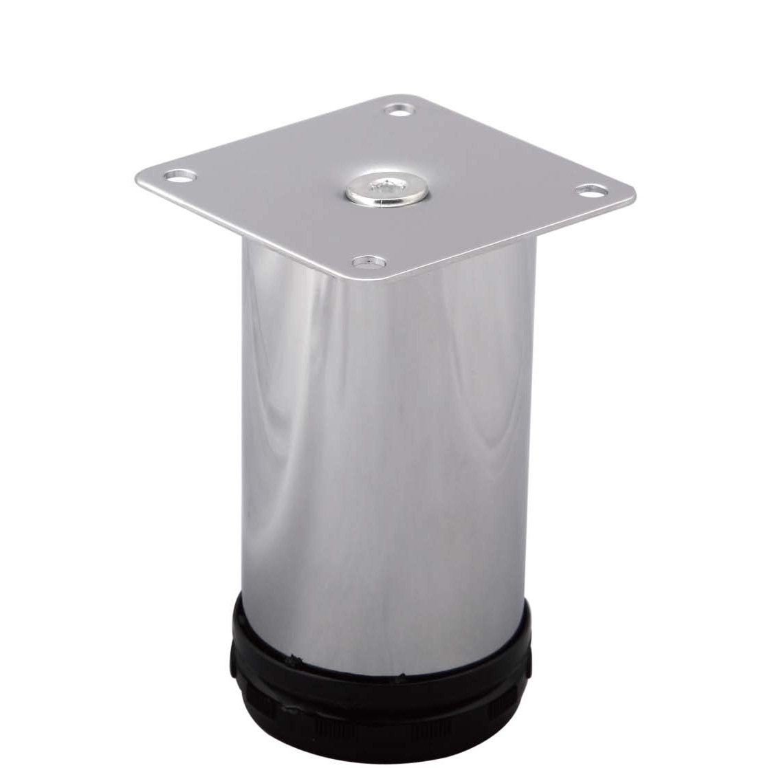 Picior metalic reglabil D50 H50 crom, talpa plastic