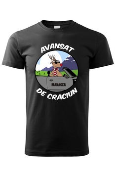 Tricou Mos Craciun Avansat , ADLER, Negru Tricou Mos Craciun Avansat , ADLER, Negru