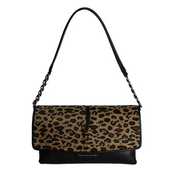 Geanta Dama Leopardina din piele naturala, Dellaconte, Neagra Leopard ORO Geanta Dama Leopardina din piele naturala, Dellaconte, Neagra Leopard ORO