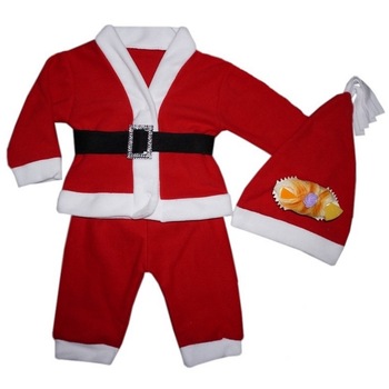 Set costum Mos Craciun pentru baietei, 6-9 luni, Little Angel si jucarie Squishy prajitura Set costum Mos Craciun pentru baietei, 6-9 luni, Little Angel si jucarie Squishy prajitura