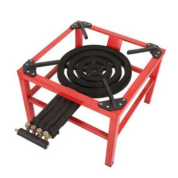 Arzator pe gaz Elefant din fonta si otel, 20.8 kW, Pirostrie cu 4 focuri, model 2018 rosu Arzator pe gaz Elefant din fonta si otel, 20.8 kW, Pirostrie cu 4 focuri, model 2018 rosu