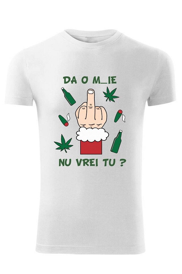 Tricou Craciun Funny , ADLER, Alb