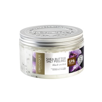 Exfoliant corp cu shea si orhidee neagra, Organique, 450 ml Exfoliant corp cu shea si orhidee neagra, Organique, 450 ml