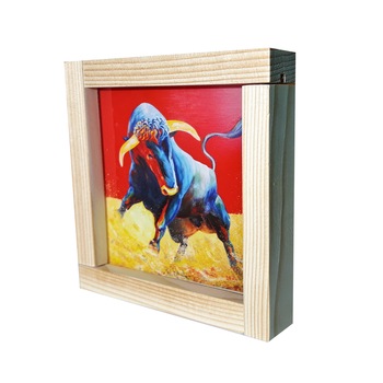 Cadou pentru barbati, Regalo - Tablou luminos Taur, 12,5 cm Cadou pentru barbati, Regalo - Tablou luminos Taur, 12,5 cm