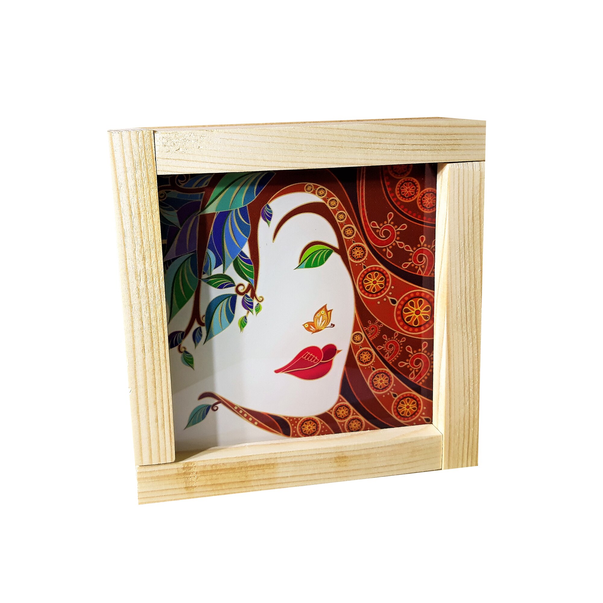 Cadou pentru femei, Regalo - Tablou luminos Femeie, multicolor, 12,5 cm