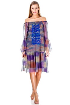 Rochie multicolora tull pictata Liza Panait AV-140E Rochie multicolora tull pictata Liza Panait AV-140E