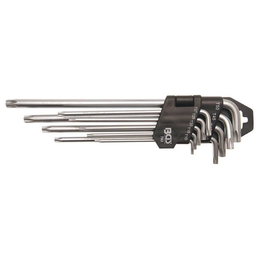 Set BGS 9 chei Torx lungi tip L, TT10-TT50