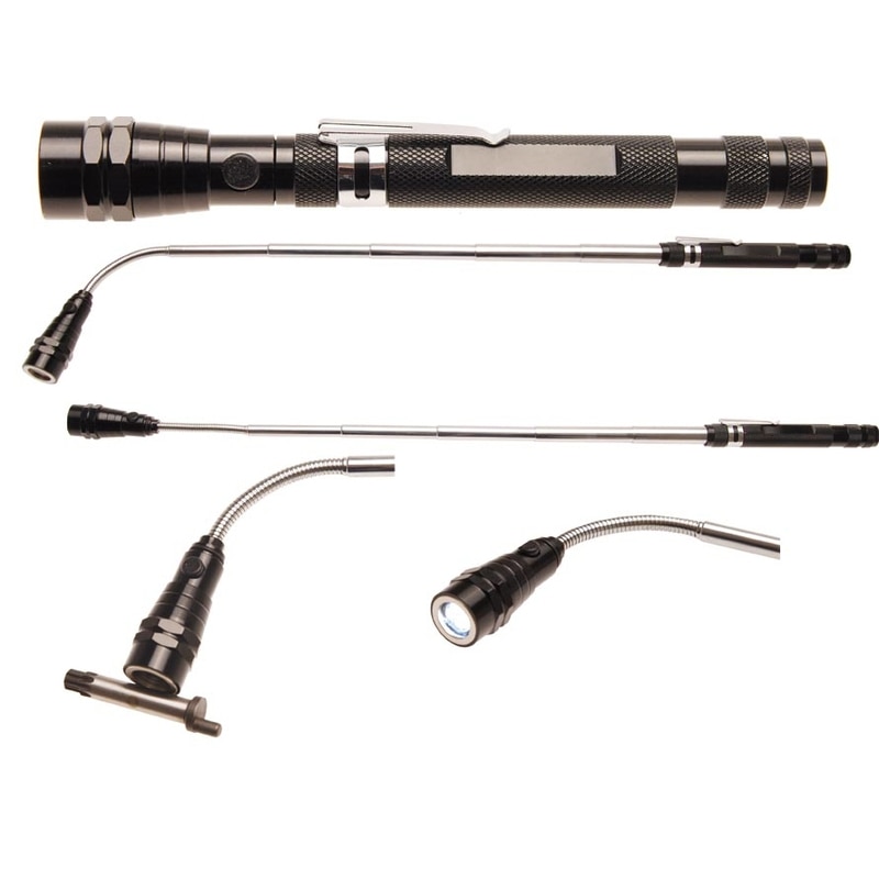 2-in-1 Lanterna LED extensibila si dispozitiv magnetric de ridicat