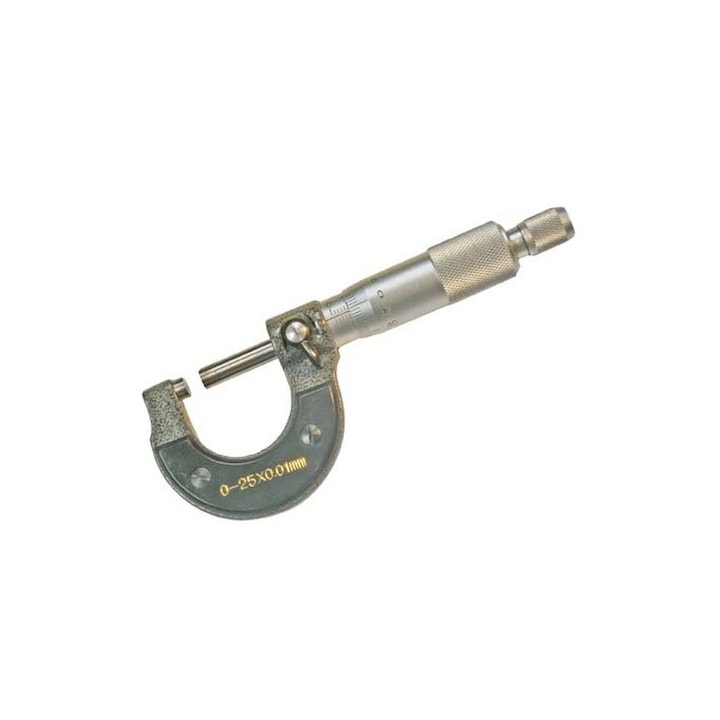 Micrometru 0-25mm, precizie 0,01 mm, cutie lemn