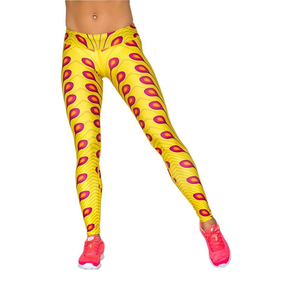 Leggings dama material climacool compresiv, producator Nicci, model Yellow