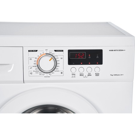 Masina de spalat rufe Heinner HWM-M7012E8A++, 7 kg, 1200 RPM, Afisaj LED, Clasa A++, Alb