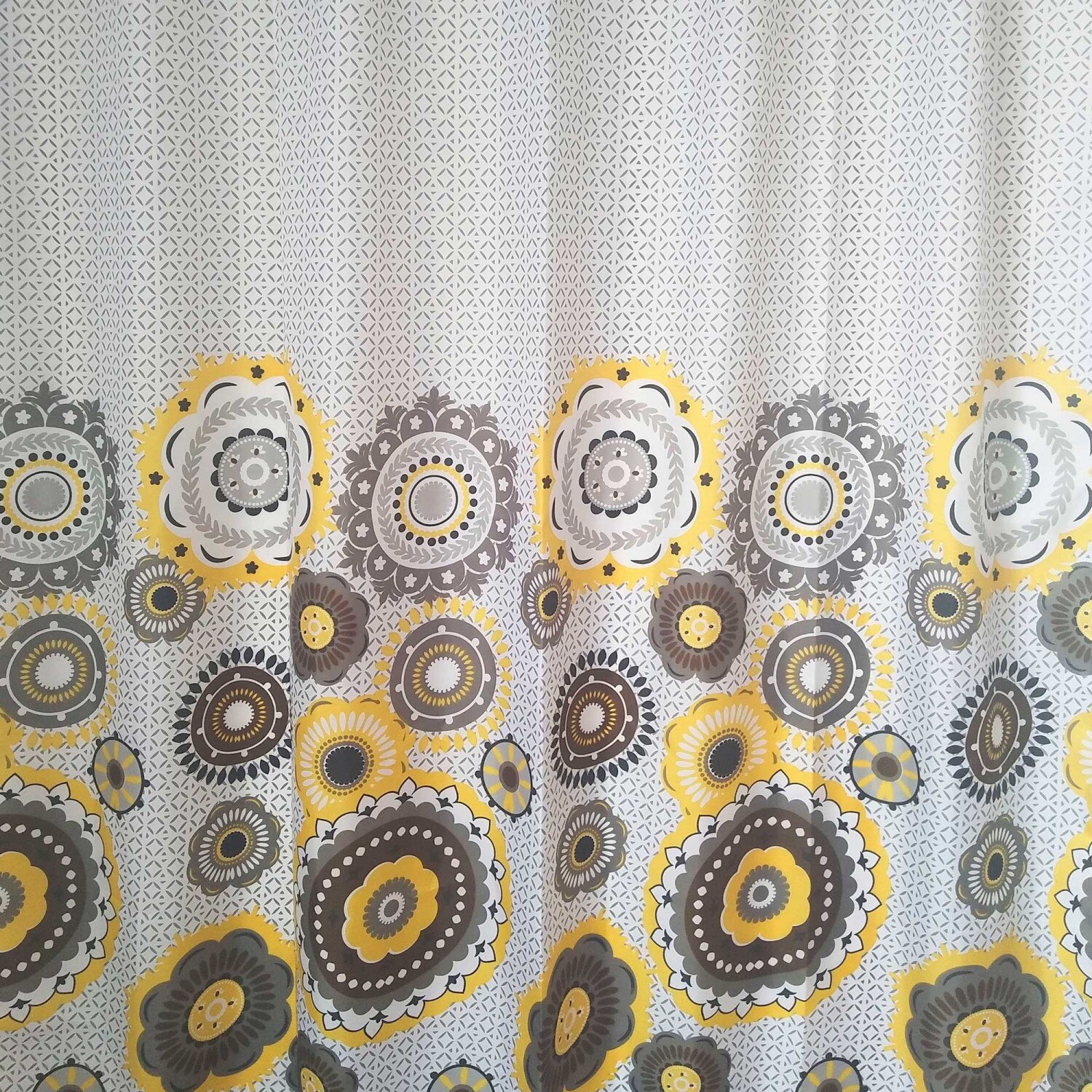 Perdea iMK® Pentru dus, Model floral, Impermeabila, Rezistenta, 200 x 180 cm