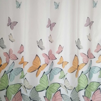 Perdea dus, Cubeca, model fluturi, multicolor pe fond alb, 200 x 180 cm Perdea dus, Cubeca, model fluturi, multicolor pe fond alb, 200 x 180 cm