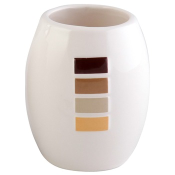 Pahar iMK® pentru toaleta , Ceramica, Cu model, 11 x 8 x 8 cm Pahar iMK® pentru toaleta , Ceramica, Cu model, 11 x 8 x 8 cm