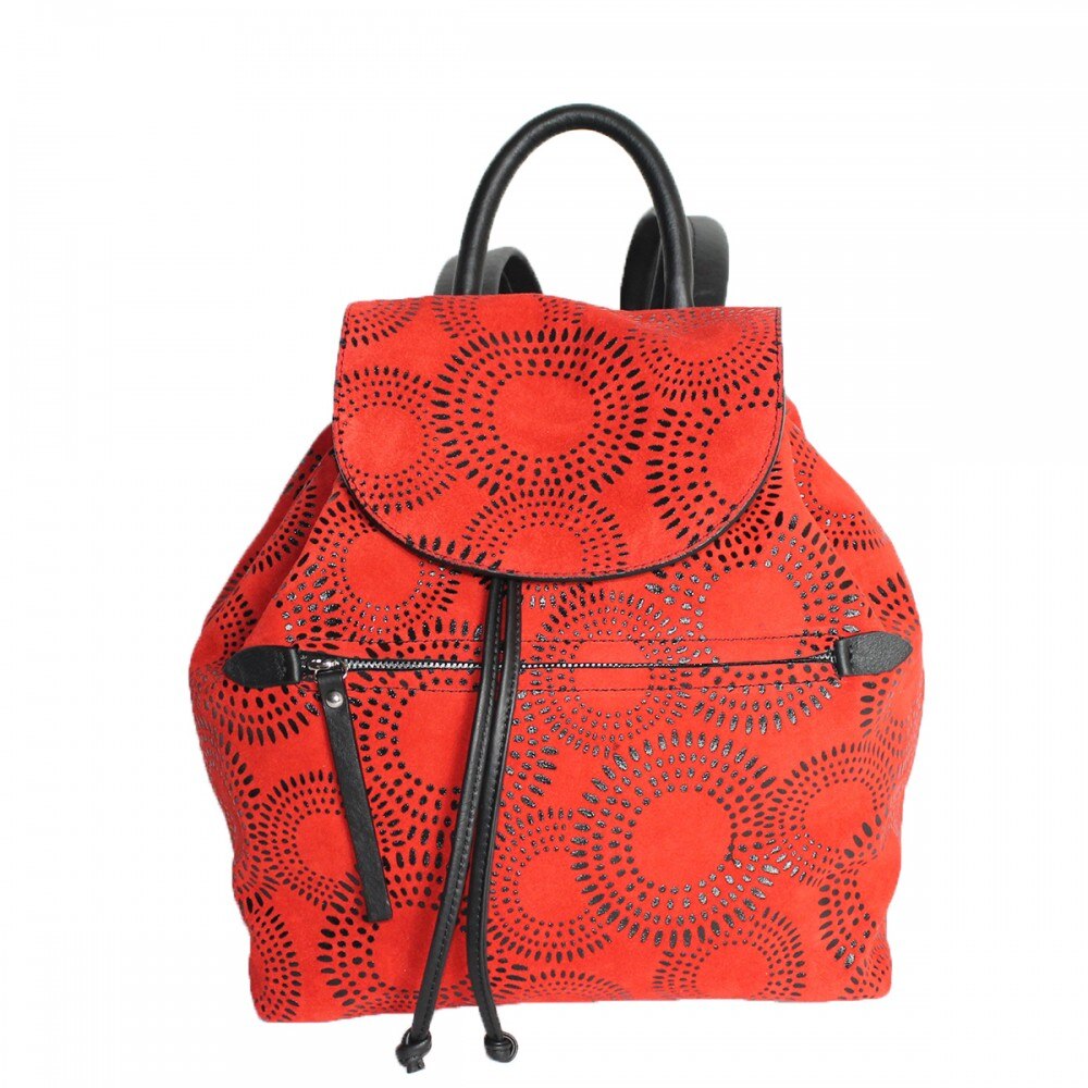 Ruscac Dama din piele naturala, Dellaconte, Adriano Rosu cu Negru