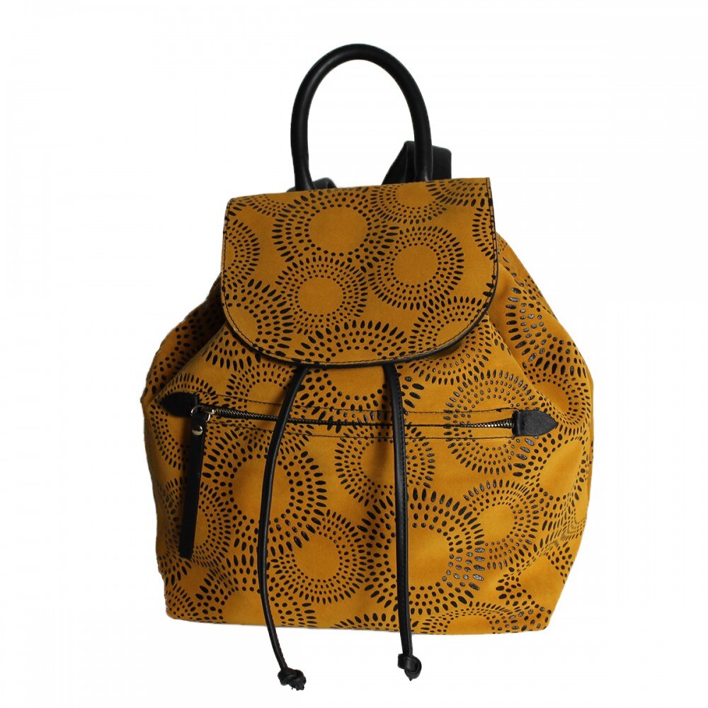 Ruscac Dama din piele naturala, Dellaconte, Adriano Galben cu Negru