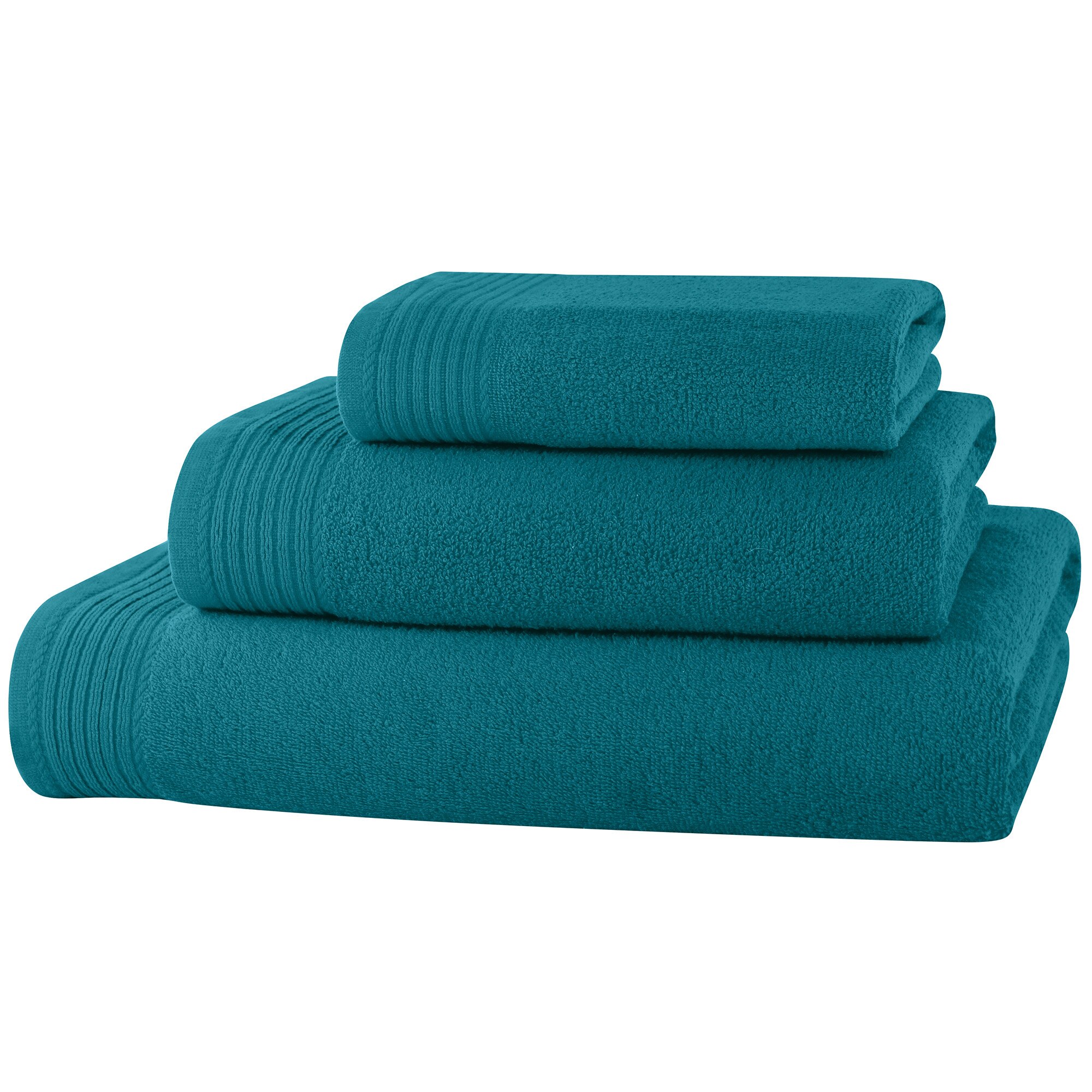 Set baie 3 prosoape Classic Collection, Turcoaz, 100% bumbac Terry Selection