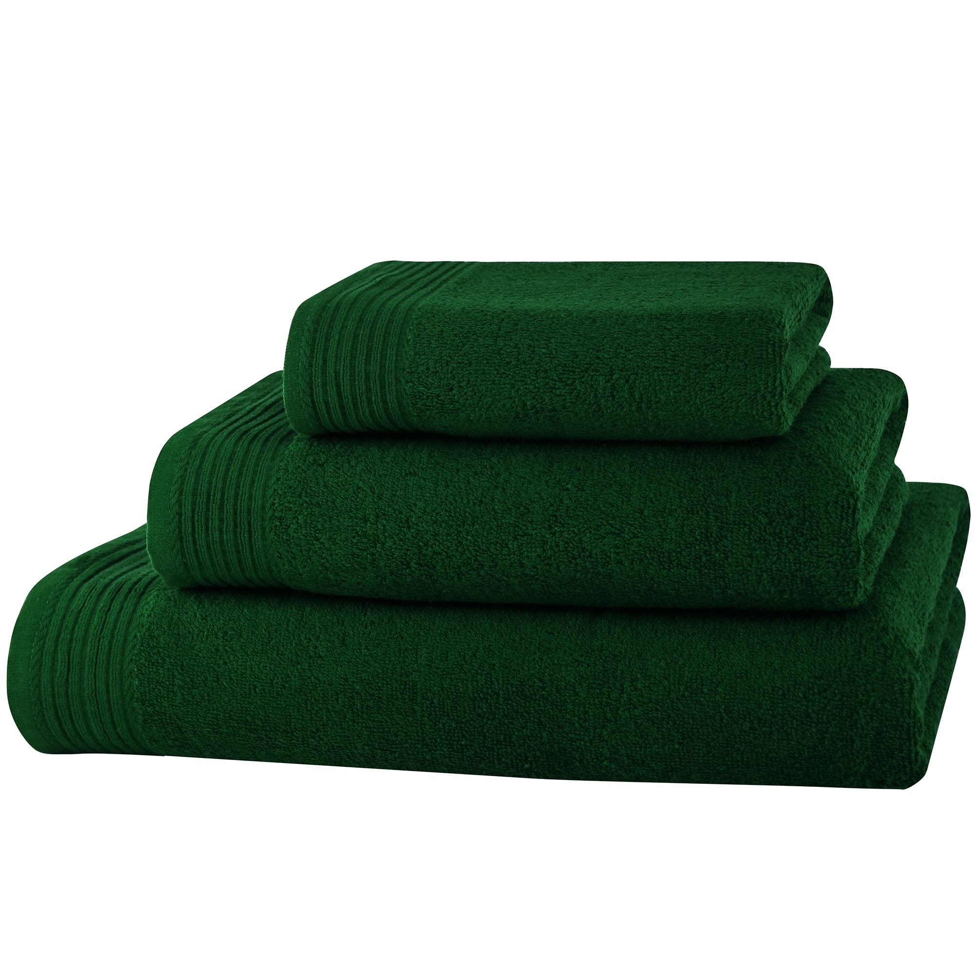 Set baie 3 prosoape Classic Collection, Verde, 100% bumbac Terry Selection