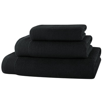 Set baie 3 prosoape Classic Collection, Negru, 100% bumbac Terry Selection Set baie 3 prosoape Classic Collection, Negru, 100% bumbac Terry Selection