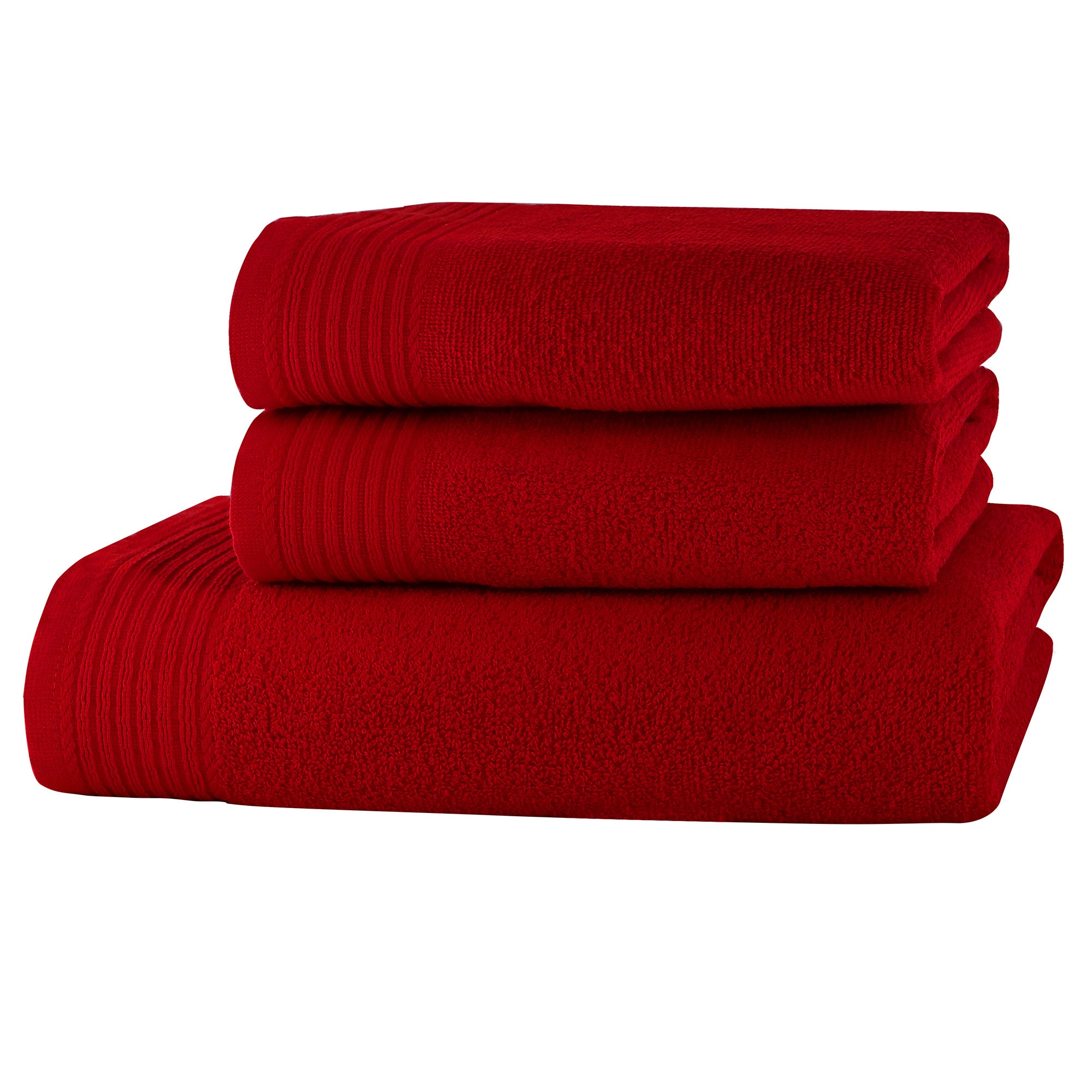 Set prosoape Classic Collection, Rosu, 100% bumbac Terry Selection