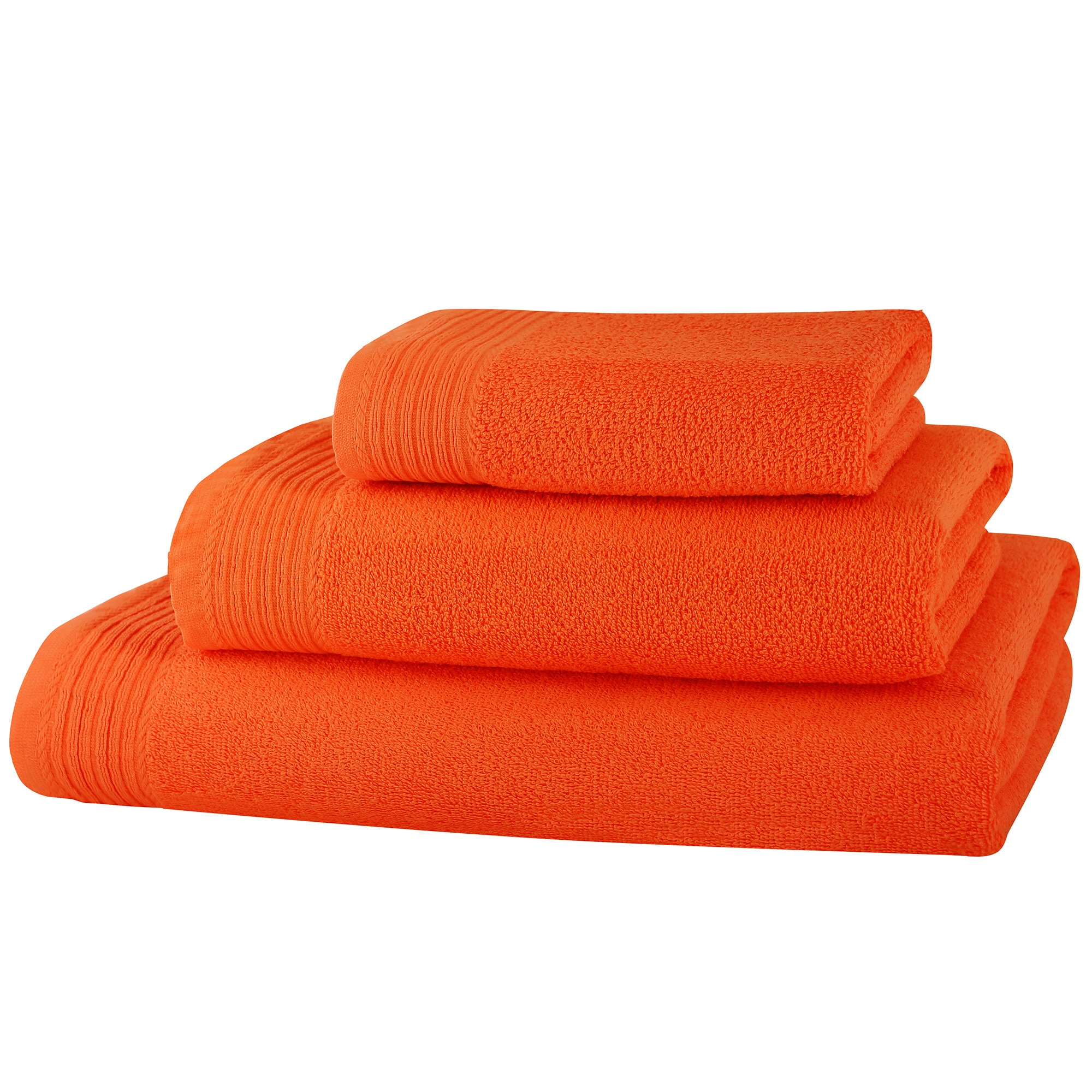 Set baie 3 prosoape Classic Collection, Orange, 100% bumbac Terry Selection