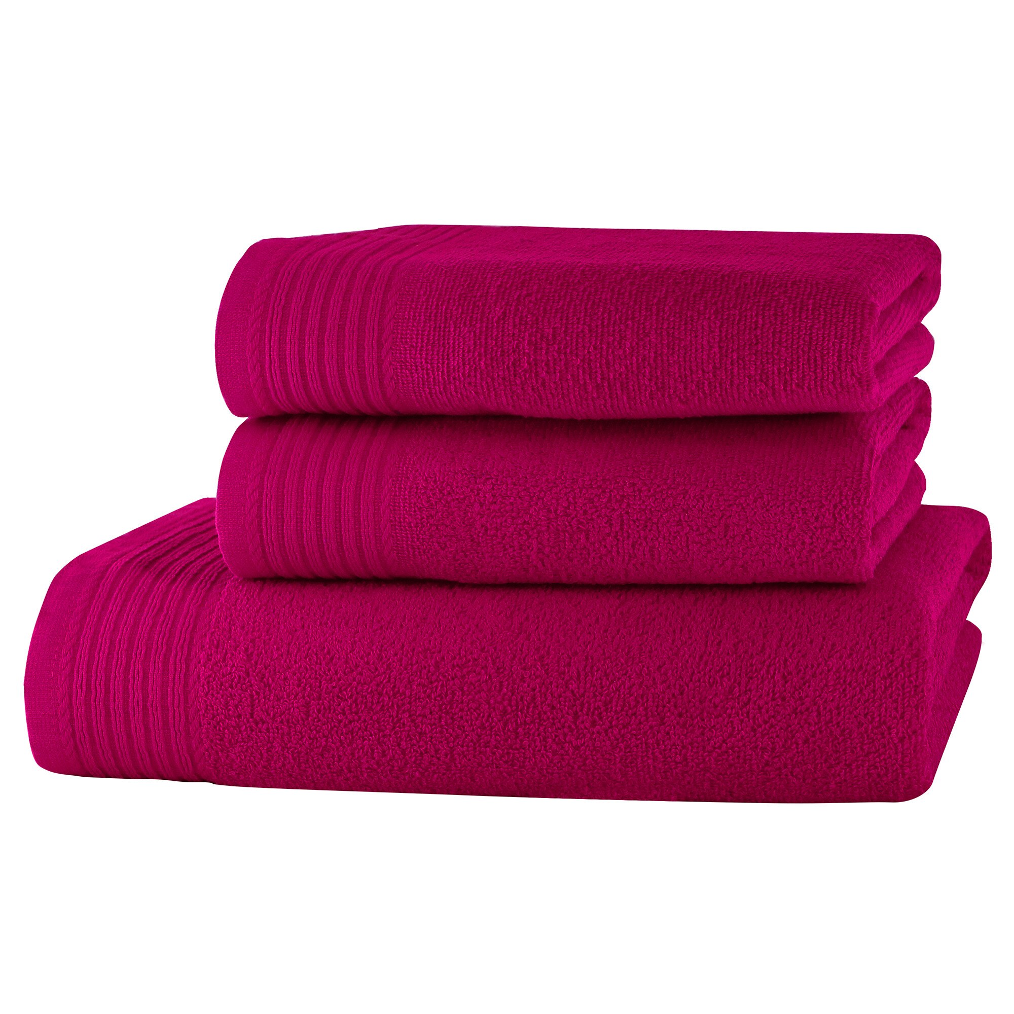 Set prosoape Classic Collection, Fucsia, 100% bumbac Terry Selection