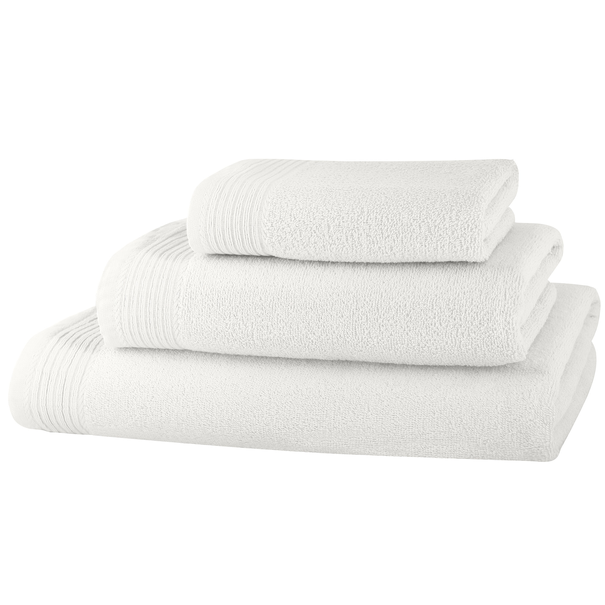 Set baie 3 prosoape Classic Collection, Alb, 100% bumbac Terry Selection