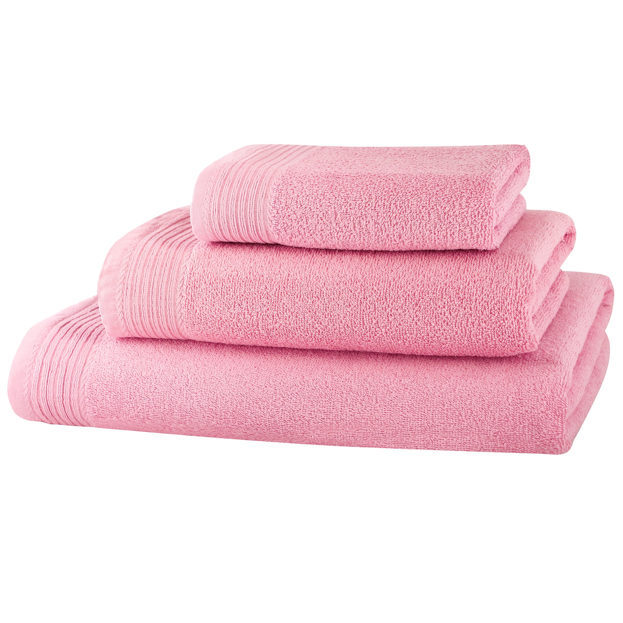 Set baie 3 prosoape Classic Collection, Roz deschis, 100% bumbac Terry Selection