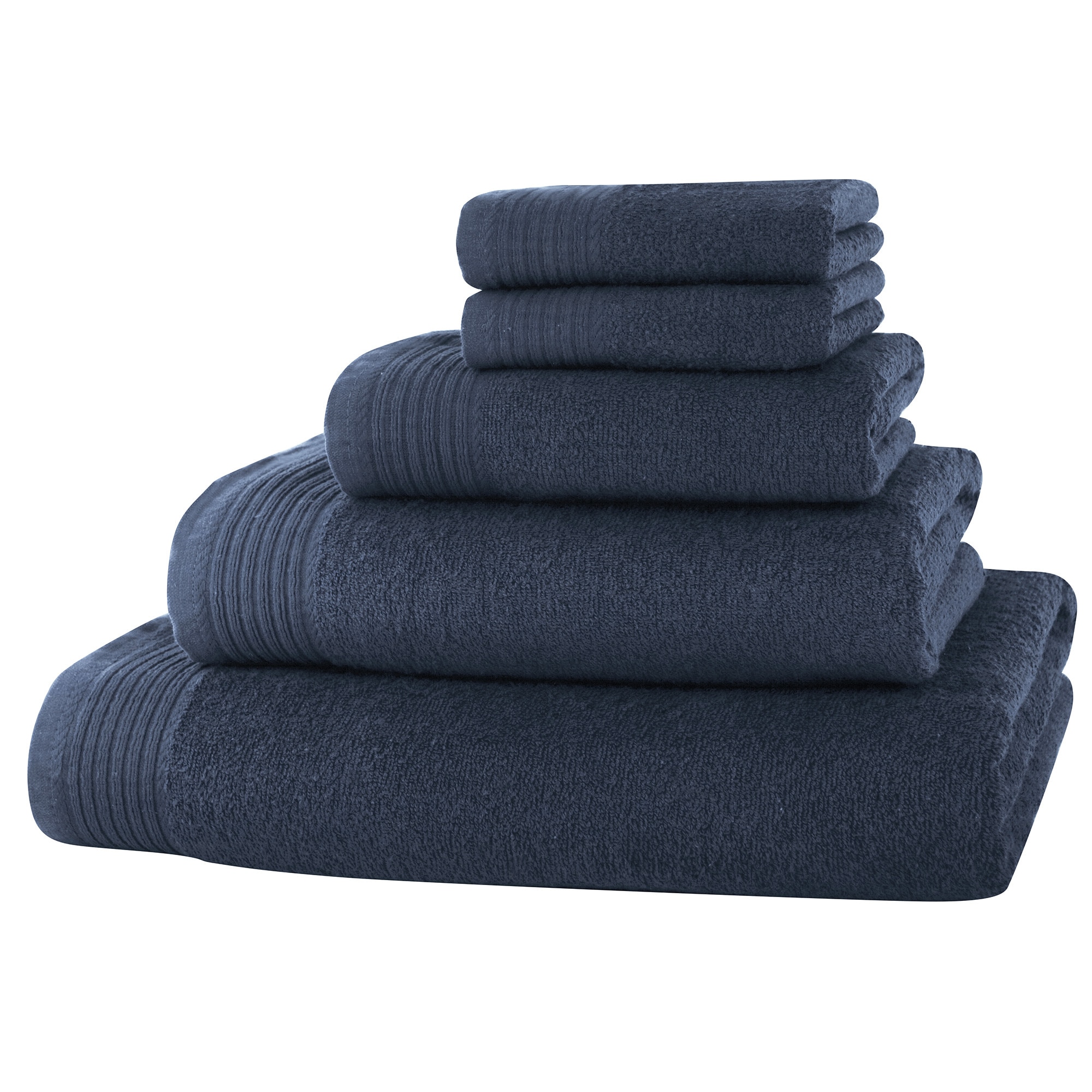 Set baie 5 prosoape Classic Collection, Antracit, 100% bumbac Terry Selection