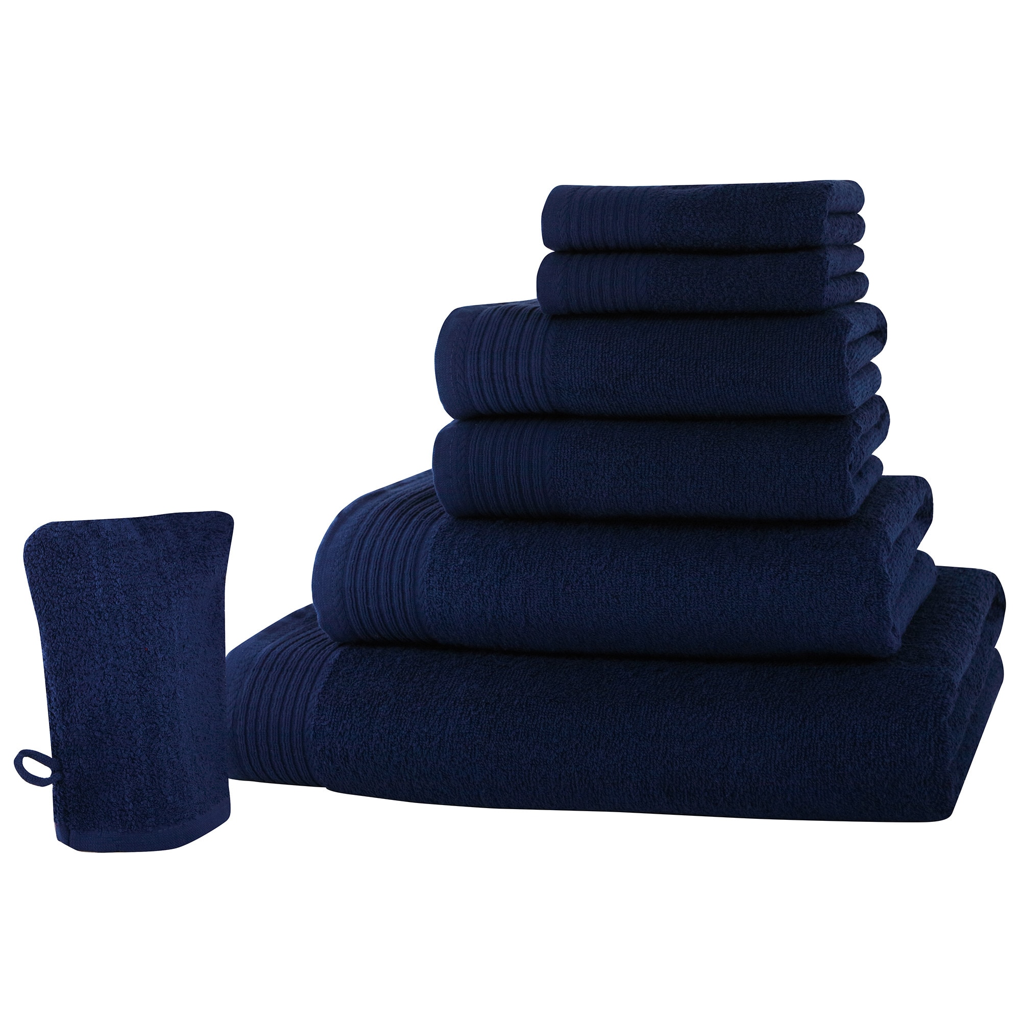 Set baie 7 produse Classic Collection, Bleumarin, 100% bumbac Terry Selection