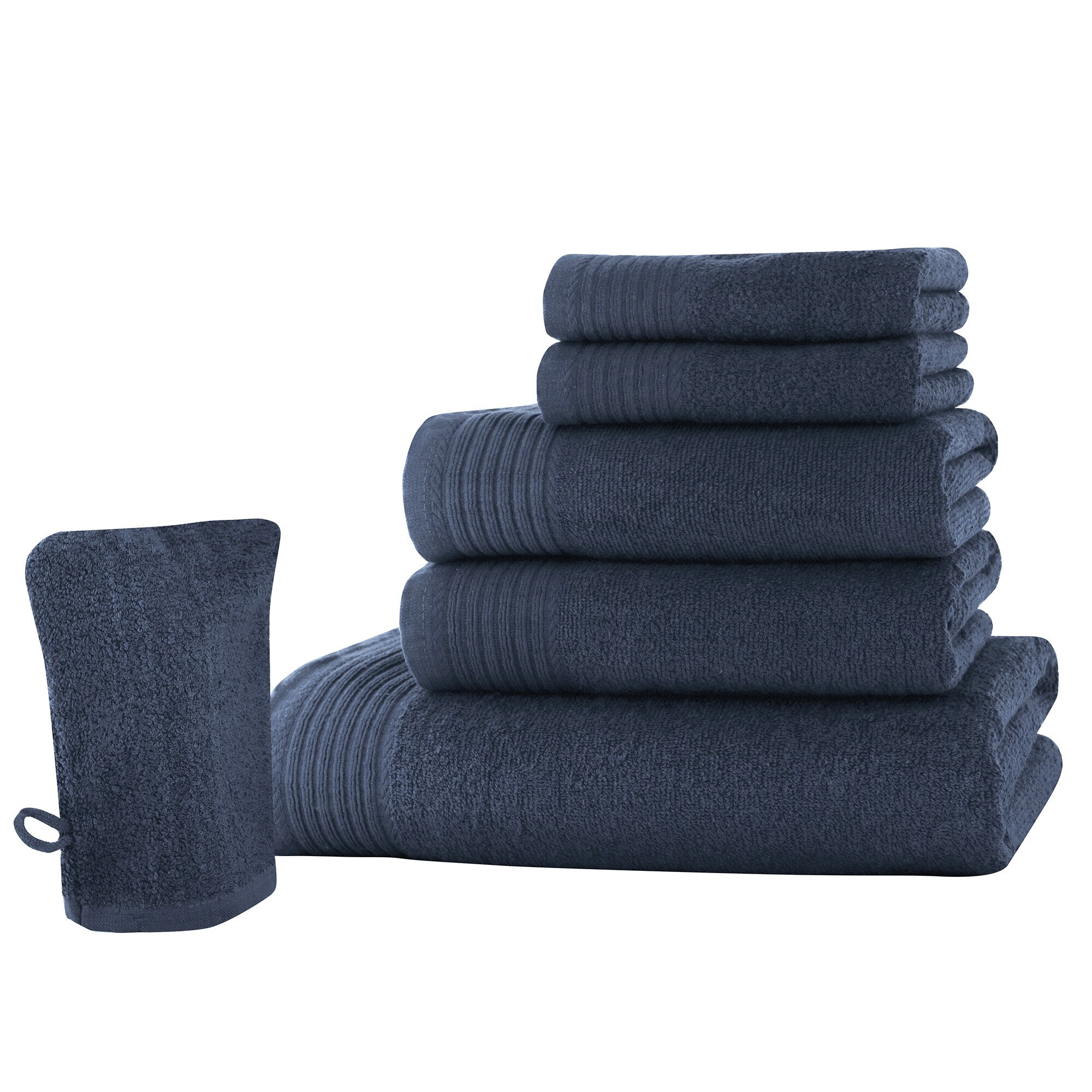 Set baie 6 produse Classic Collection, Antracit, 100% bumbac Terry Selection