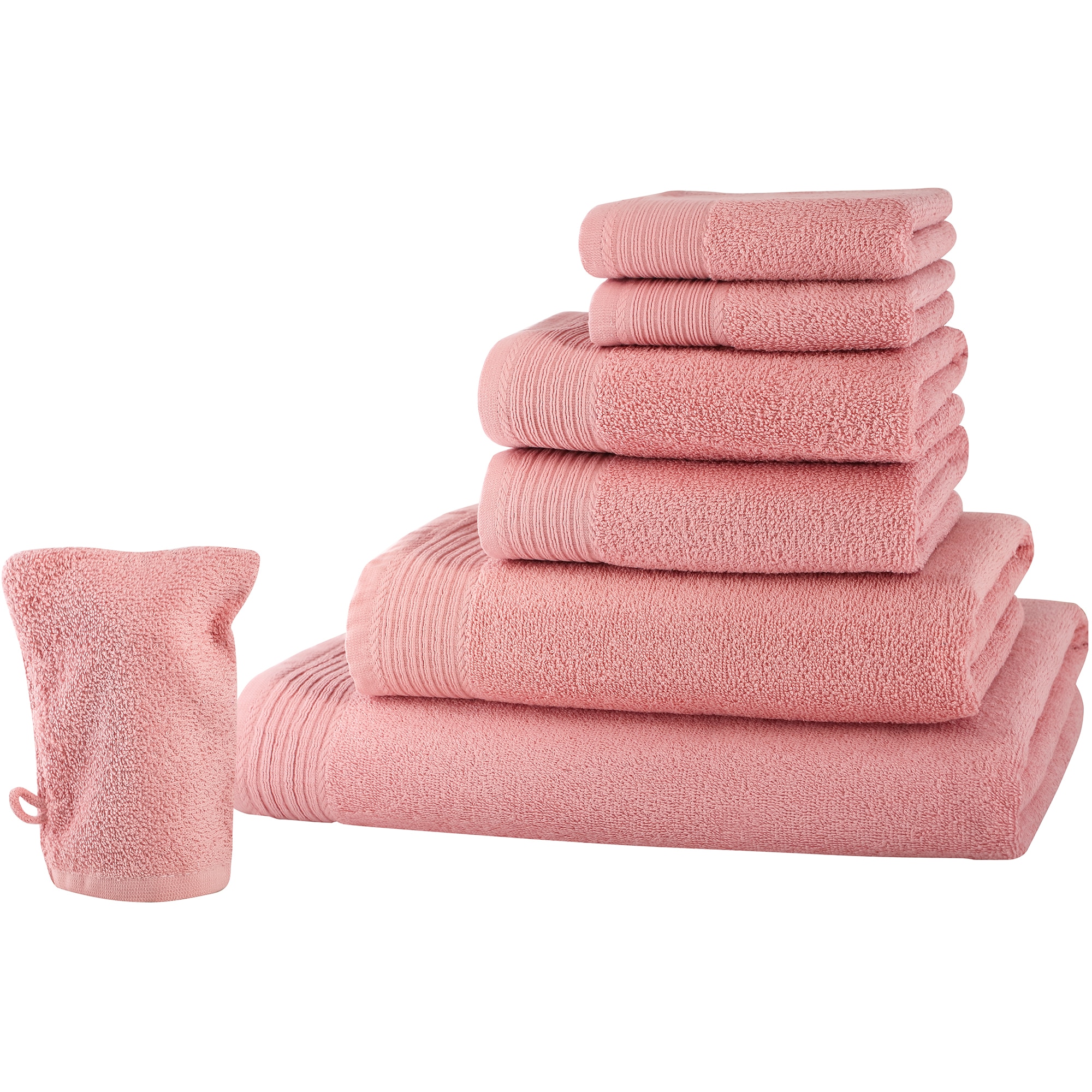 Set baie 7 produse Classic Collection, Somon, 100% bumbac Terry Selection