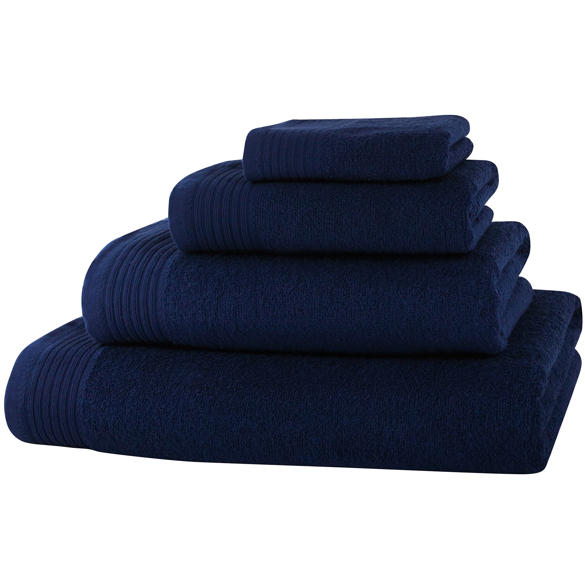 Set 4 prosoape Classic Collection, Bleumarin, 100% bumbac Terry Selection