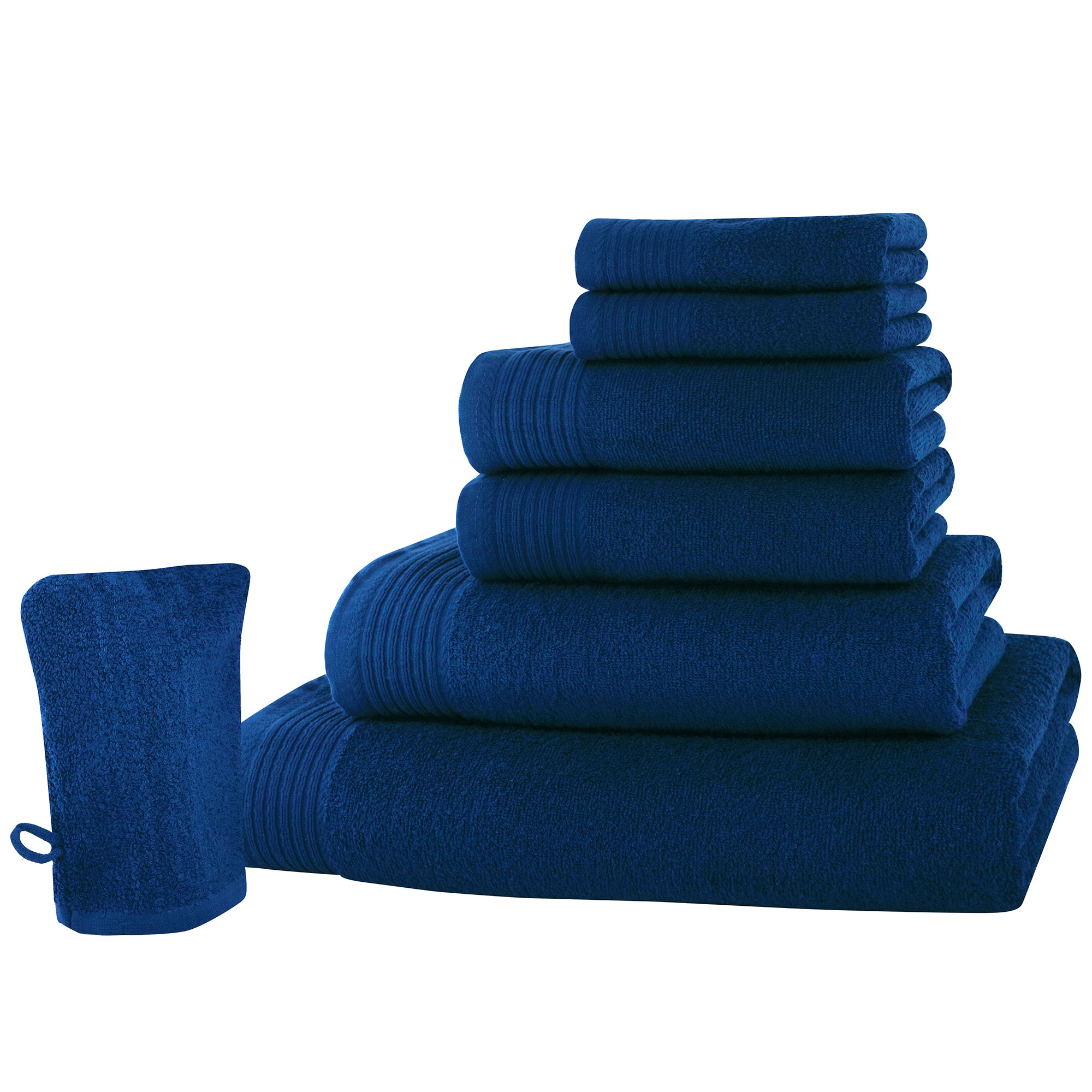 Set baie 7 produse Classic Collection, Albastru, 100% bumbac Terry Selection