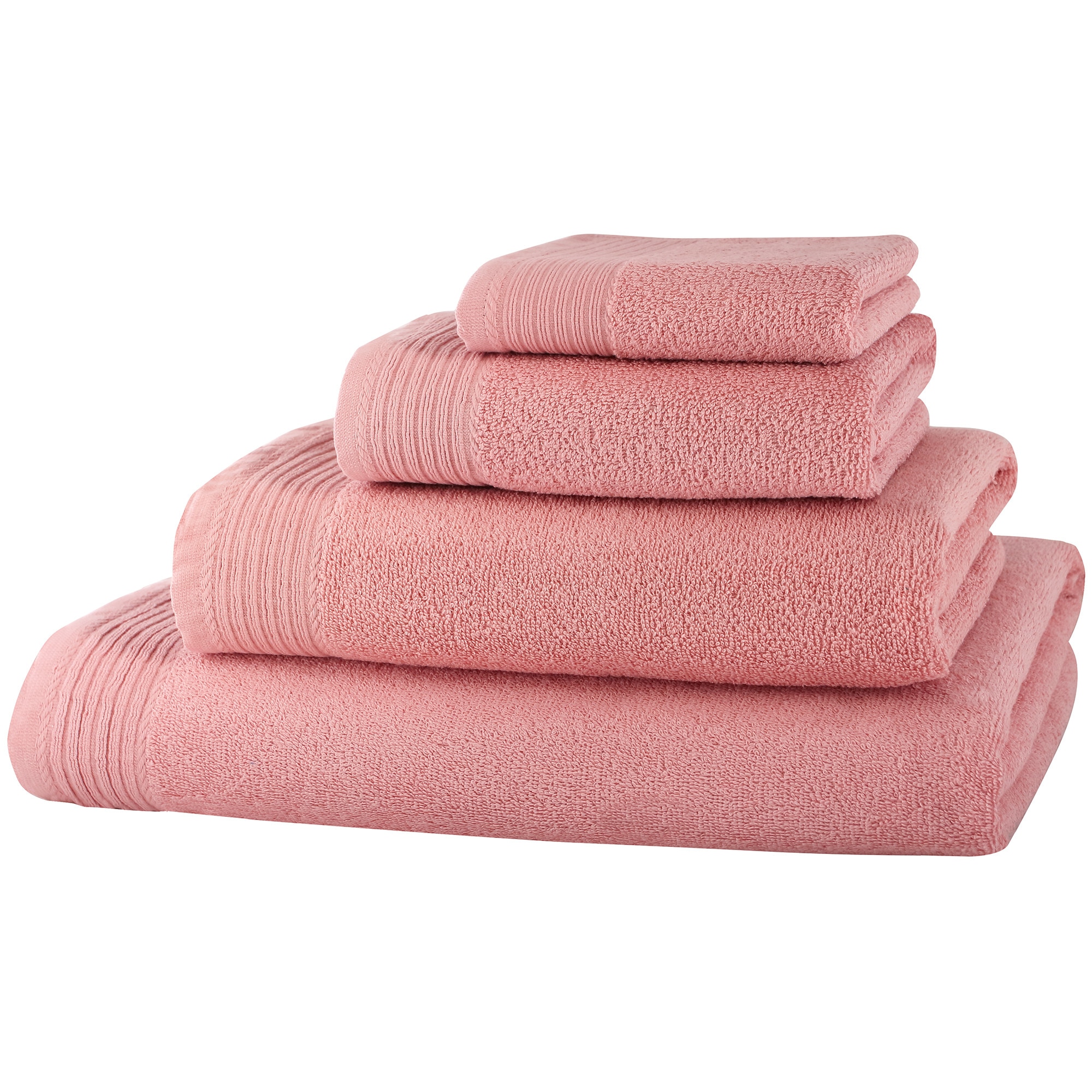 Set 4 prosoape Classic Collection, Somon, 100% bumbac Terry Selection