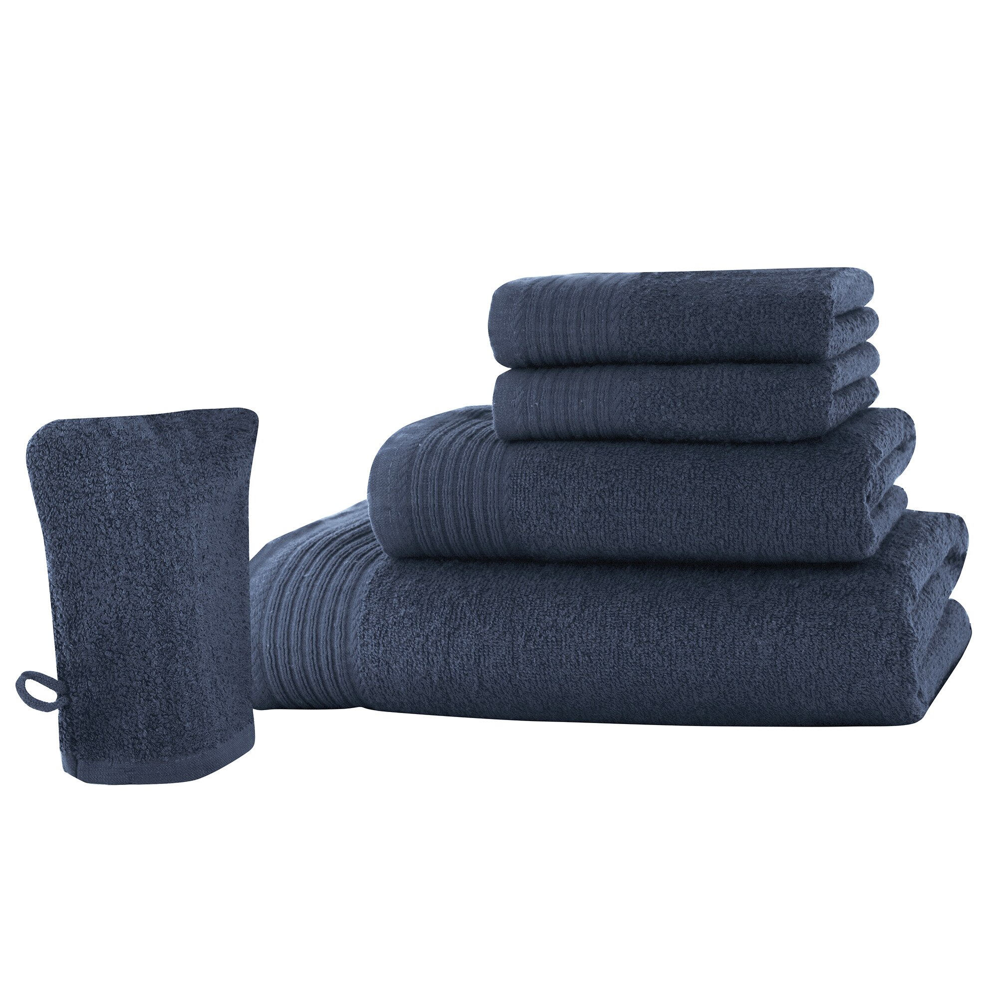 Set baie 5 produse Classic Collection, Antracit, 100% bumbac Terry Selection