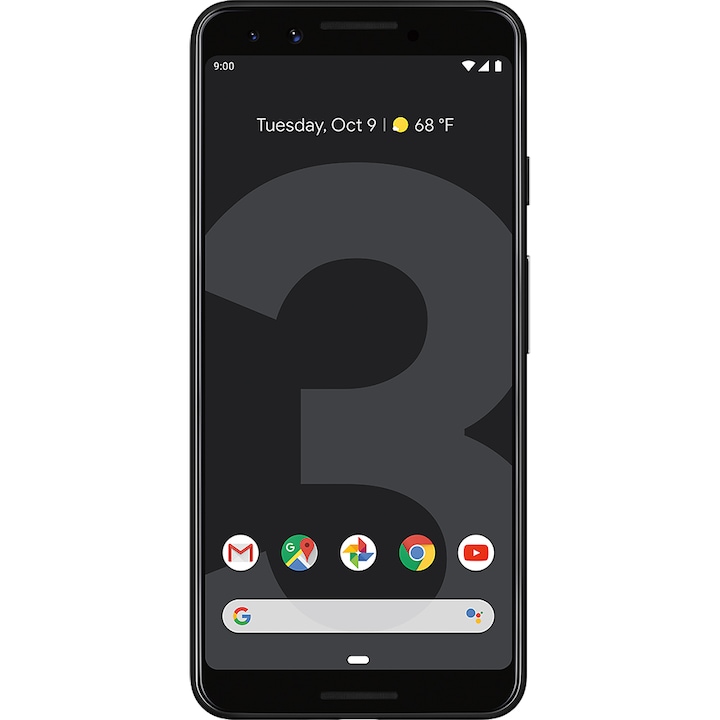 Google Pixel 3 Mobiltelefon, Kártyafüggetlen, 128GB, LTE, Fekete