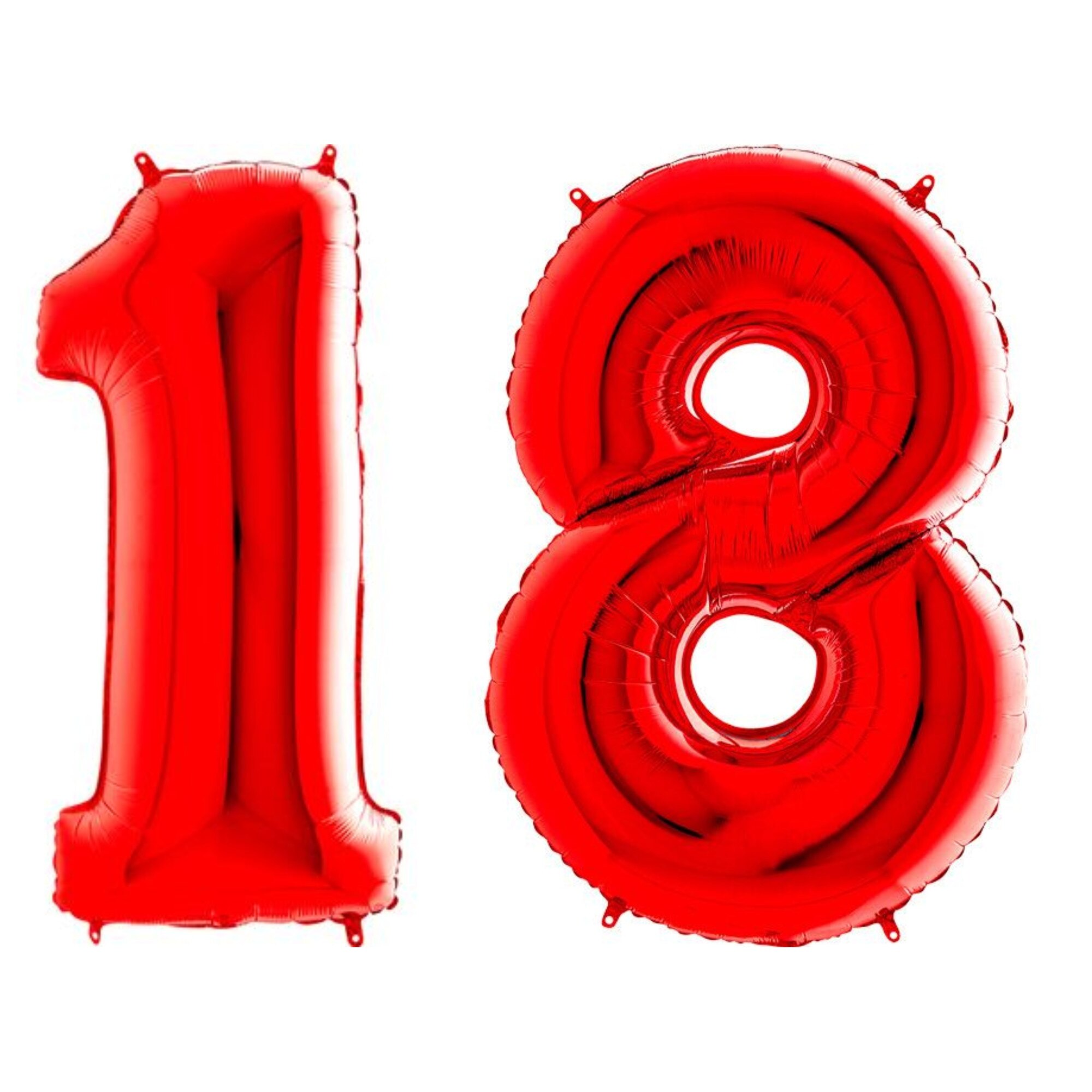 Baloane majorat, cifra 1 si 8 rosu, 101 cm, BigStar