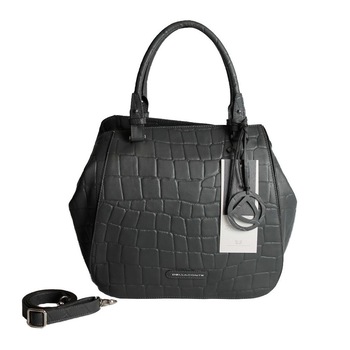 Geanta dama piele naturala, Dellaconte, Gri Geanta dama piele naturala, Dellaconte, Gri