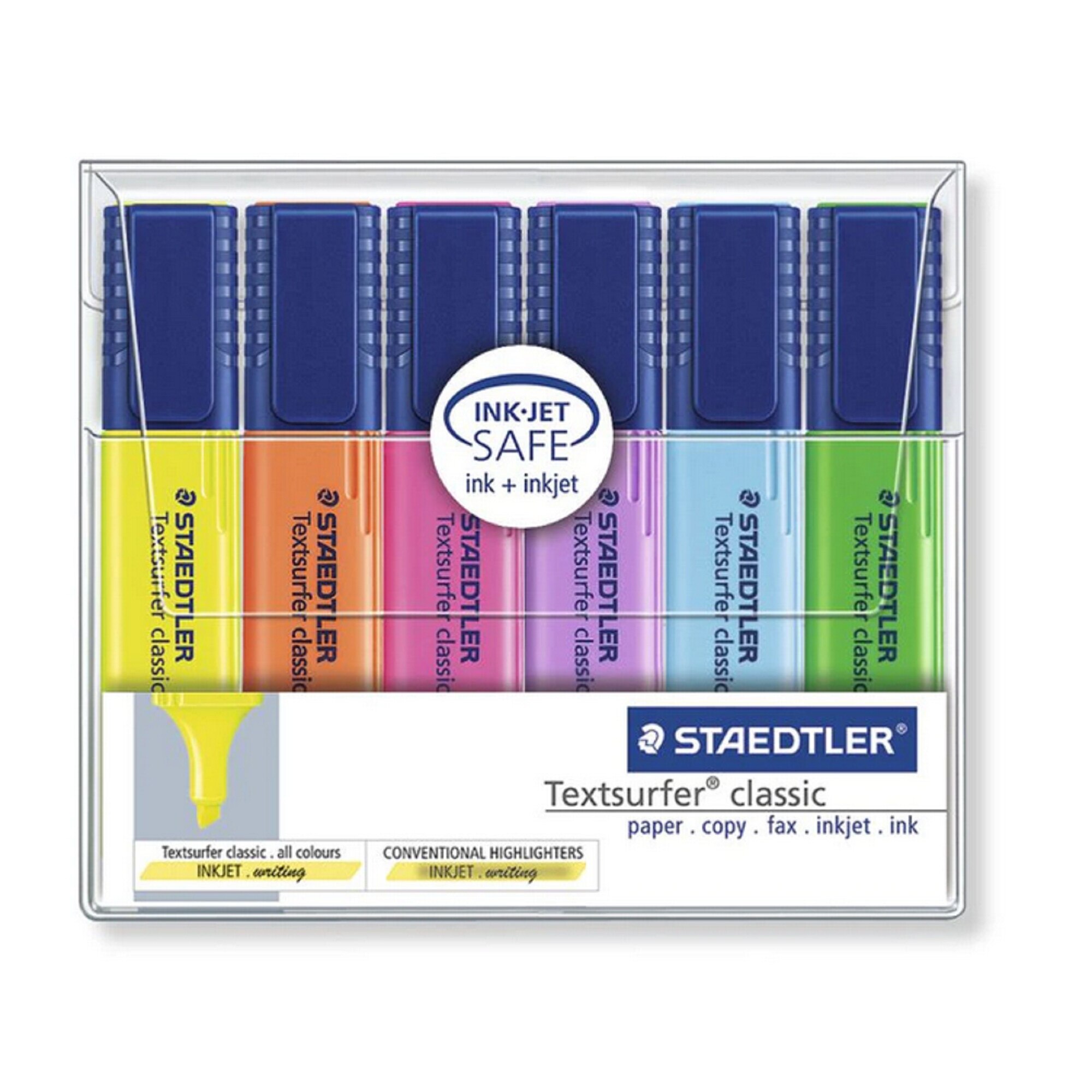 Set text marker Staedtler varf tesit 1-5mm CLASSIC 6culori/set ST-364-WP6