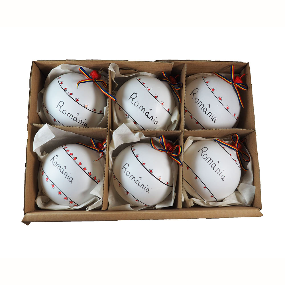 Set 6 globuri traditionale romanesti, Marca Tracolla , Globuri Craciun